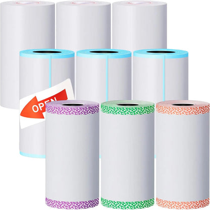 9 Rolls Thermal Printer Paper Adhesive 